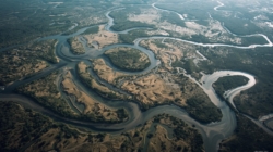 Picture of meandering River from above
